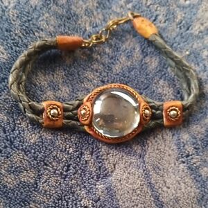 Elegant Blue and Brown Bracelet